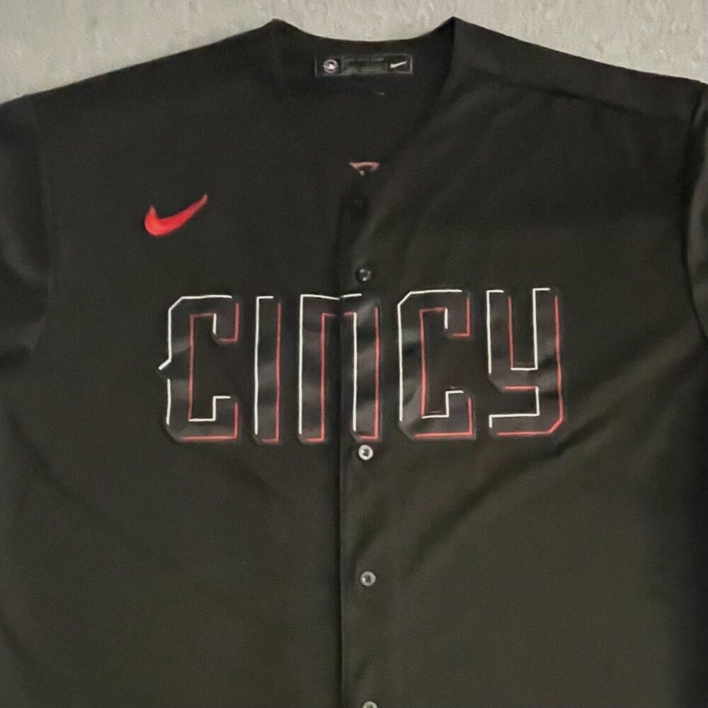 Nike Cincinnati Reds Joey Votto #19 Black MLB Baseball Jersey Men’s 3XL - Picture 5 of 9